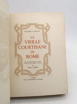 La Vieille Courtisane de Rome. DU BELLAY (Joachim), L'HOIR (Maurice)