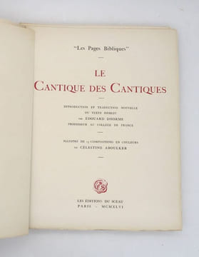 Le Cantique des Cantiques. ABOULKER (Célestine)