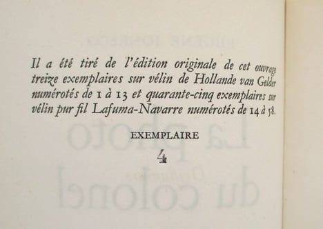 La Photo du colonel. IONESCO (Eugène)