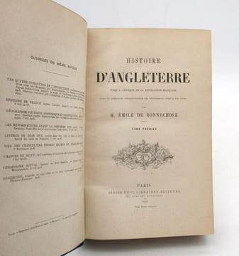 Histoire d'Angleterre jusqu'à l'époque de la Révolution française. BONNECHOSE (Émile de)