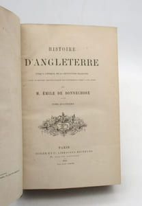 Histoire d'Angleterre jusqu'à l'époque de la Révolution française