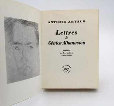 Lettres à Génica Athanasiou, précédées de deux poèmes à elle dédiés.. ARTAUD (Antonin)