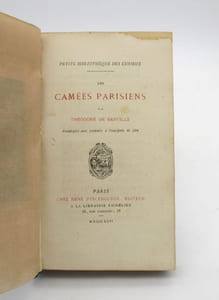 Les camées parisiens. 1ère et 2ème séries.