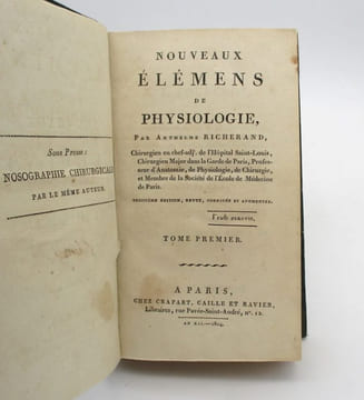 Nouveaux élémens de physiologie. 2 volumes.. RICHERAND (Anthelme)