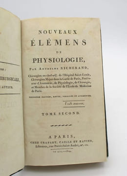 Nouveaux élémens de physiologie. 2 volumes.. RICHERAND (Anthelme)