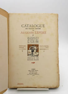 Catalogue de l'exposition de Auguste Lepère. Préface de Roger Marx.