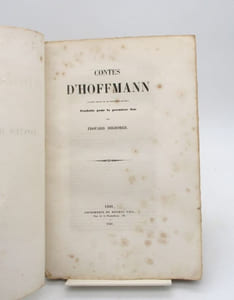 Contes d'Hoffmann. Traduits pour la première fois par Édouard Degeorge. [Lyon]