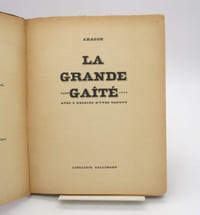 La grande gaîté. Avec 2 dessin d'Yves Tanguy.