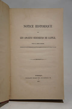Notice historique sur les anciens seigneurs de Capple. COUSIN (Louis)