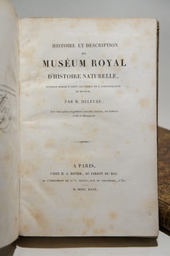 Histoire et description du muséum royal d'histoire naturelle. DELEUZE