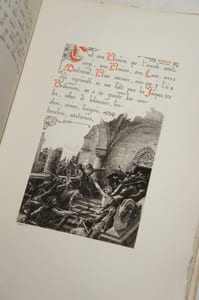 Chronique du temps qui fut : la Jacquerie. Illustrations de L.-O. Merson. Gravures de Chessa. Lettres manuscrites par Cossard.