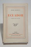 Ecuador. Journal de voyage. . MICHAUX (Henri)