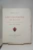 Les chansons de Bilitis. Illustrées de 12 eaux-fortes originales gravées par Edouard Chimot.. LOUYS (Pierre), CHIMOT (Edouard)