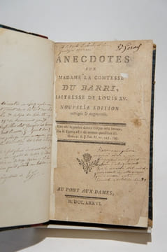 Anecdotes sur Madame la comtesse du Barri, maîtresse de Louis XV. Nouvelle édition, corrigée et augmentée.. PIDANSAT DE MAIROBERT