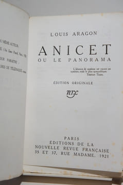 Anicet ou le panorama. ARAGON (Louis)