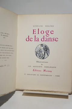Eloge de la danse. WELTER (Gustave), EDELMANN (Ch. Auguste)