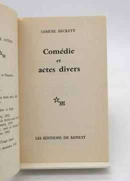 Comédie et actes divers.. BECKETT (Samuel)