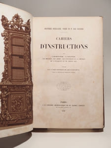 Bibliothèque archéologique publiée par M. Jules Gailhabaud : Cahiers d'instructions sur l'architecture, la sculpture, les meubles, les armes, les ustensiles et la musique de l'Antiquité et du Moyen-âge.
