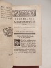 Recherches anatomiques sur la position des glandes et sur leur action. Suivi de : Chilificationis Historia, Primum Edita Monspelii 1742.. BORDEU ...