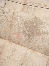 Siège de Rome en 1849. Journal des opérations d'artillerie et du génie, publié avec l'autorisation du Ministère de la Guerre.