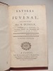 Satires de Juvénal, traduites par M. Dussaulx. Seconde édition.. JUVENAL, DUSAULX