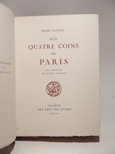 Aux quatre coins de Paris. Bois originaux de Henry Cheffer.