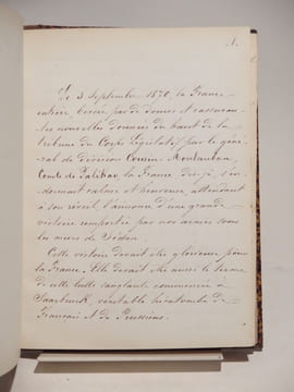 MANUSCRIT : Les deux dernières journées du Second Empire à la préfecture des Bouches-du-Rhône.. Volcy BOZE, Alphonse LEVERT, Tiburce SAUVÉ