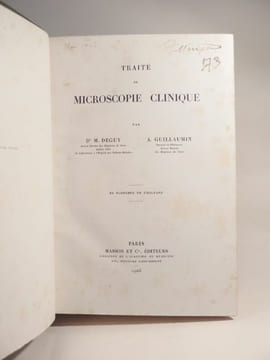 Traité de microscopie clinique (microscope). DEGUY, GUILLAUMIN