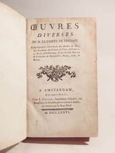 Oeuvres diverses de M. le comte de Tressan (Réflexions sommaire sur l'esprit, Discours, Poésies).