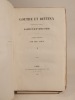 Goethe et Bettina. Correspondance inédite de Goethe et de Mme Bettina d'Arnim. Traduit de l'allemand par Seb. Albin.. GOETHE, BETTINA D'ARNIM, ALBIN ...