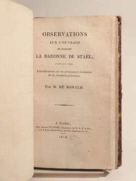 MELANGES. Réflexions sur le suicide, par Madame la Baronne de Staël Holstein. SUIVI DE : Recueil de pièces officielles destinées à détromper les ...