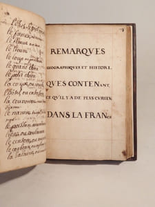 Introduction à la géographie : MANUSCRIT du XVIIIe siècle