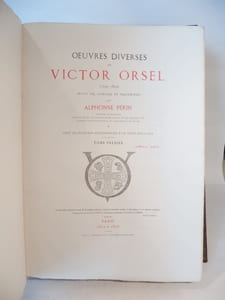 Oeuvres diverses de Victor Orsel (1795-1850) mises en lumière et présentées par Alphonse Perin. 106 planches accompagnées d'un texte explicatif. Tome premier.