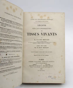 Leçons sur les propriétés des tissus vivants. 