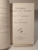 Quelques poèmes des saisons par M. Fritz R. Vanderpyl, ornés de 5 bois originaux et inédits de M. Jean Marchand.. VANDERPYL (Fritz R.), MARCHAND ...