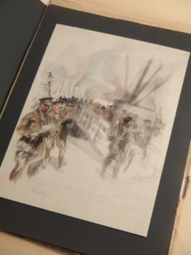 Le Front de Mer, par D. Charles Fouqueray, peintre officiel du Ministère de la Marine et du Musée de l'Armée. Album. Tirage de Léon Marotte.. ...