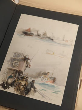 Le Front de Mer, par D. Charles Fouqueray, peintre officiel du Ministère de la Marine et du Musée de l'Armée. Album. Tirage de Léon Marotte.. ...