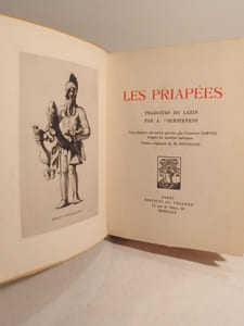 Les Priapées. Traduites du latin par A. T'Serstevens. 5 planches sur cuivre gravées par Georges Gorvel d'après les modèles antiques. Dessins originaux de M. Bousquet.