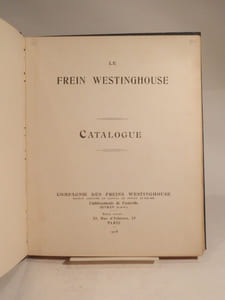 Le frein Westinghouse : Catalogue.