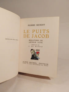 Le Puits de Jacob. Miniatures de Arthur Szyk. Préface de A. de Monzie.