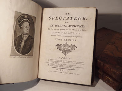 Le Spectateur, ou Le Socrate moderne ; où l'on voit un portrait naïf des moeurs de ce siècle. Traduit de l'anglois. Nouvelle édition, revue, corrigée & augmentée. Tomes 1, 2, 3.