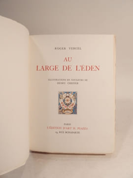 Au large de l'Eden. Illustrations en couleurs de Henry Cheffer.. VERCEL (Roger), CHEFFER (Henry)