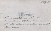 Carte de visite autographe. Severine