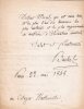 Lettre autographe signée
Philippe Buchez
1er Président de l’Assemblée Nationale élue au suffrage  au Citoyen Watteville – Mai 1848
. Philippe ...