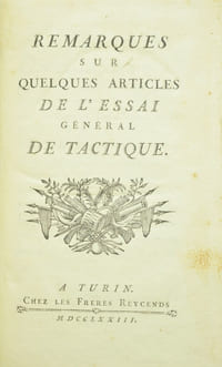Remarques sur quelques articles de l'Essai général de Tactique.
