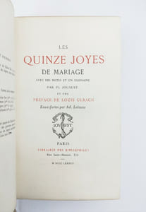Les quinze joyes du mariage.