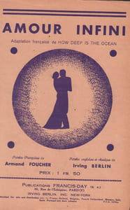 Partition de la chanson : Amour ( How deep is the ocean )