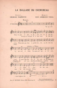 Partition de la chanson : Ballade du chemineau (La)
