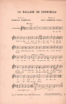 Partition de la chanson : Ballade du chemineau (La)        .  - Ambroise Vidal Paul - Mariotte Charles