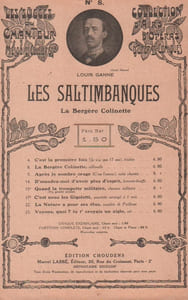 Partition de la chanson : Bergère Colinette (La) Saltimbanques (Les)